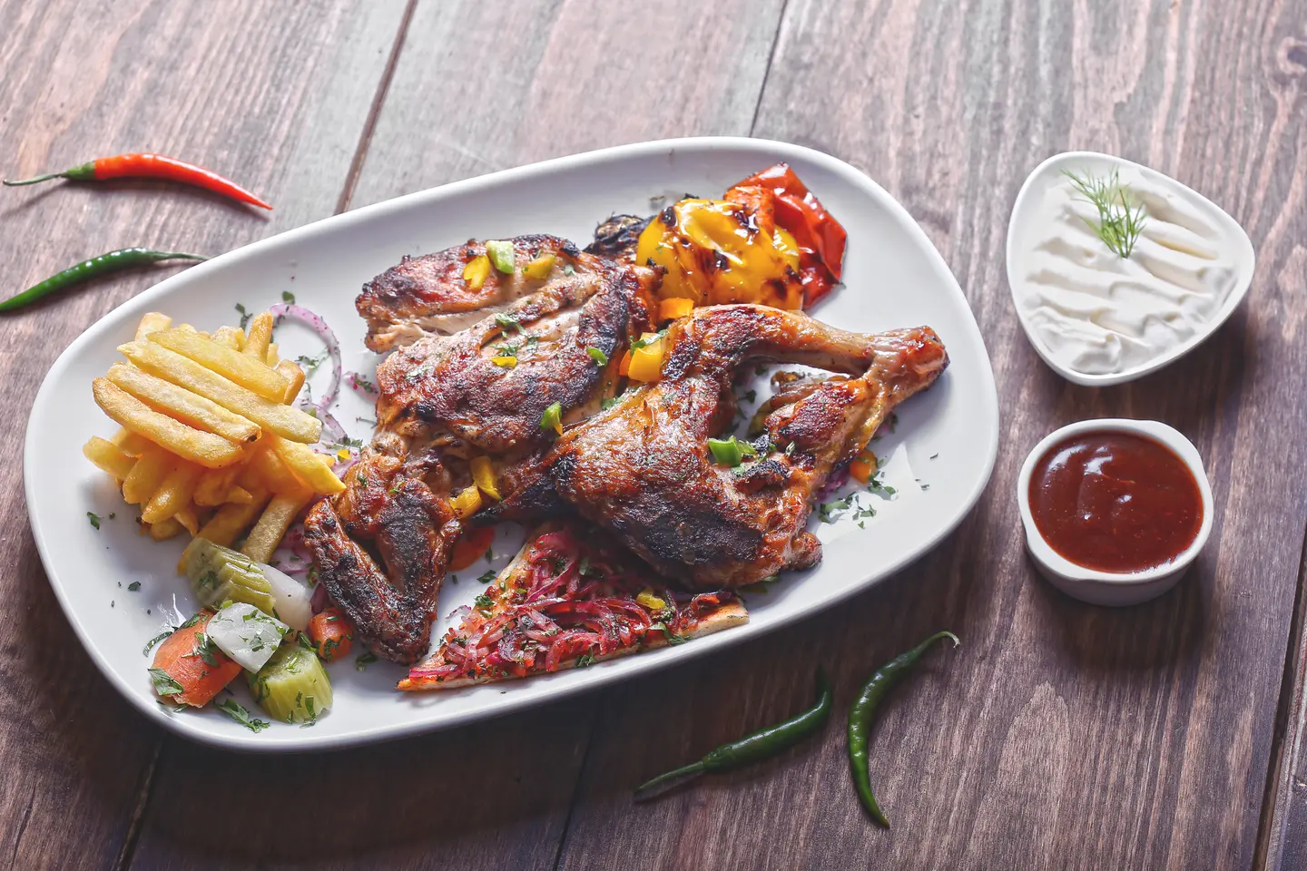 Half Chicken Mazbii Without Rice