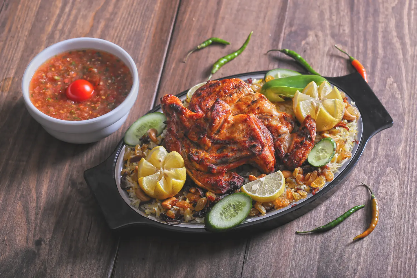 Half Chicken Bbq With Rice