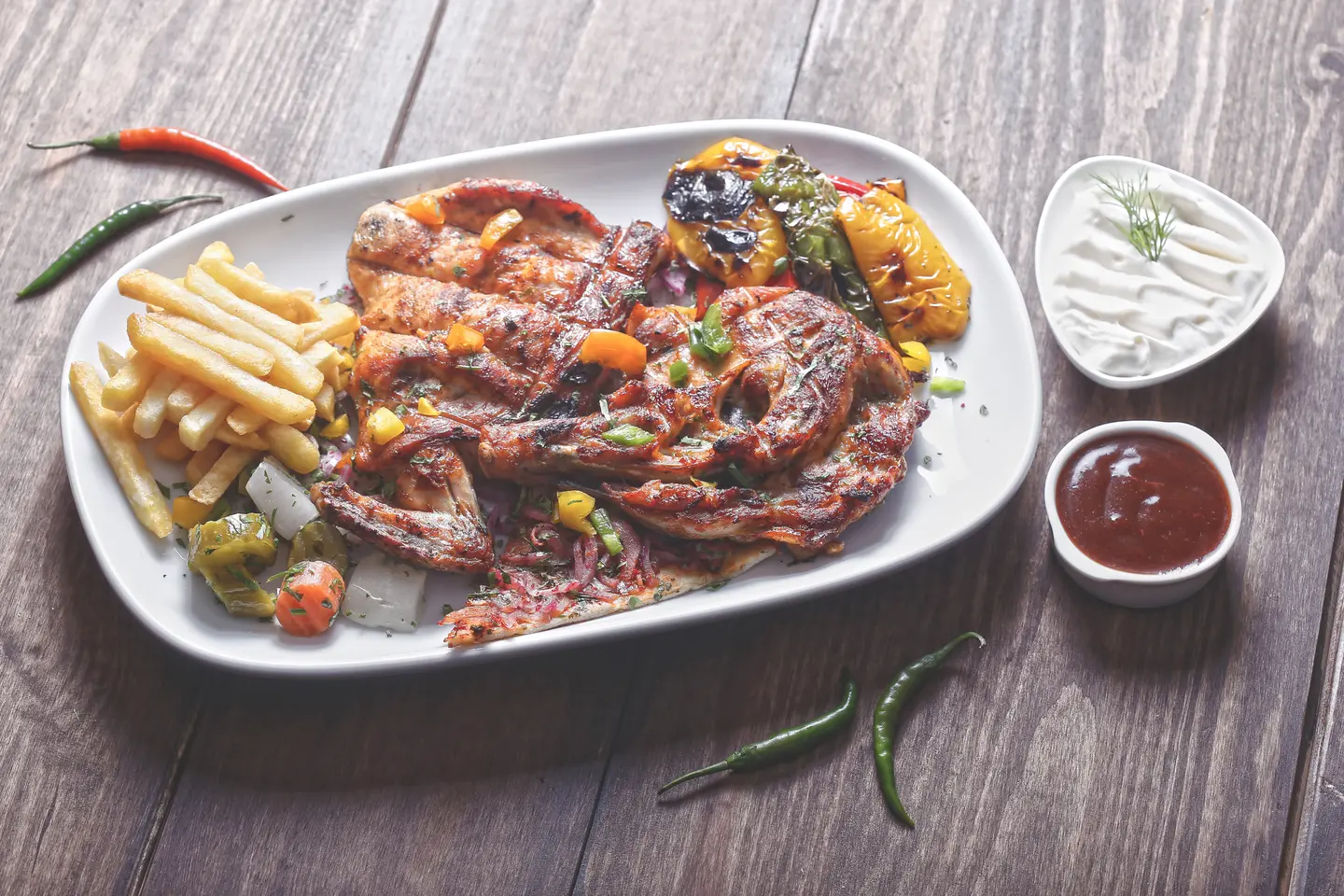Half Chicken Bbq Without Rice