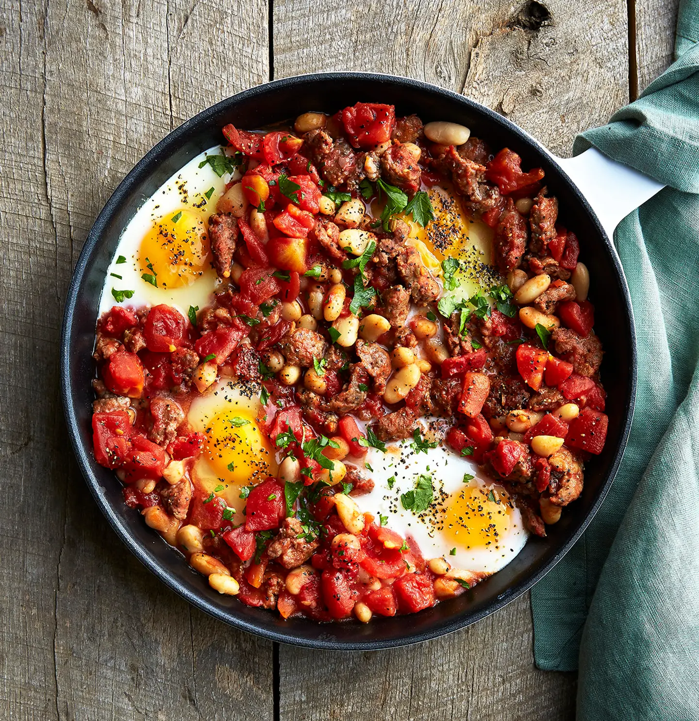 فاصوليا بالبيض