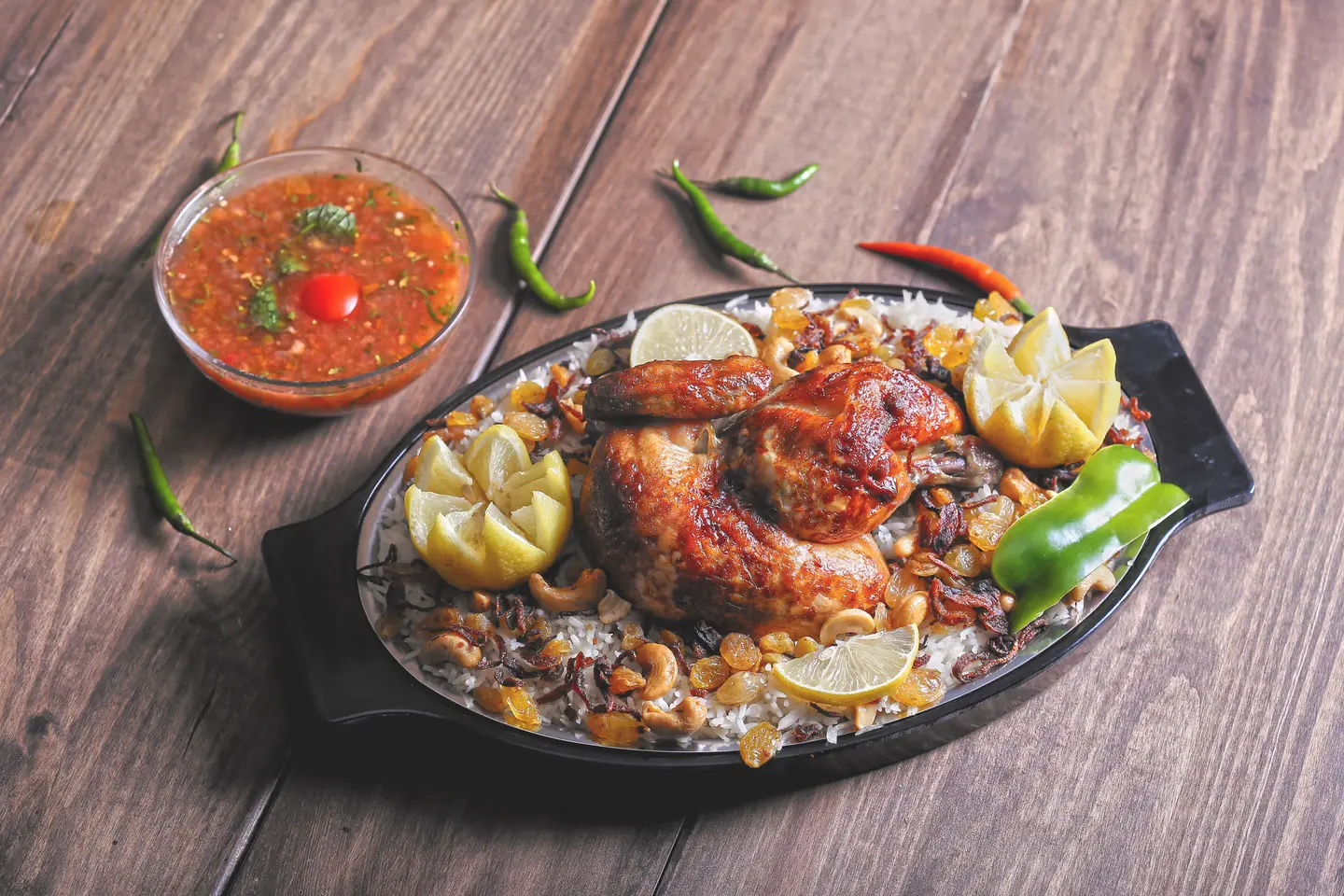 Half Chicken Grill With Rice