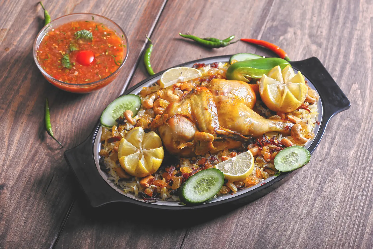 Half Chicken Mandi With Rice