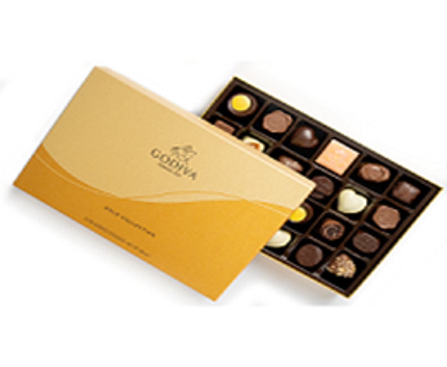 Assorted Chocolate Gold Gift Box, 25 Pieces