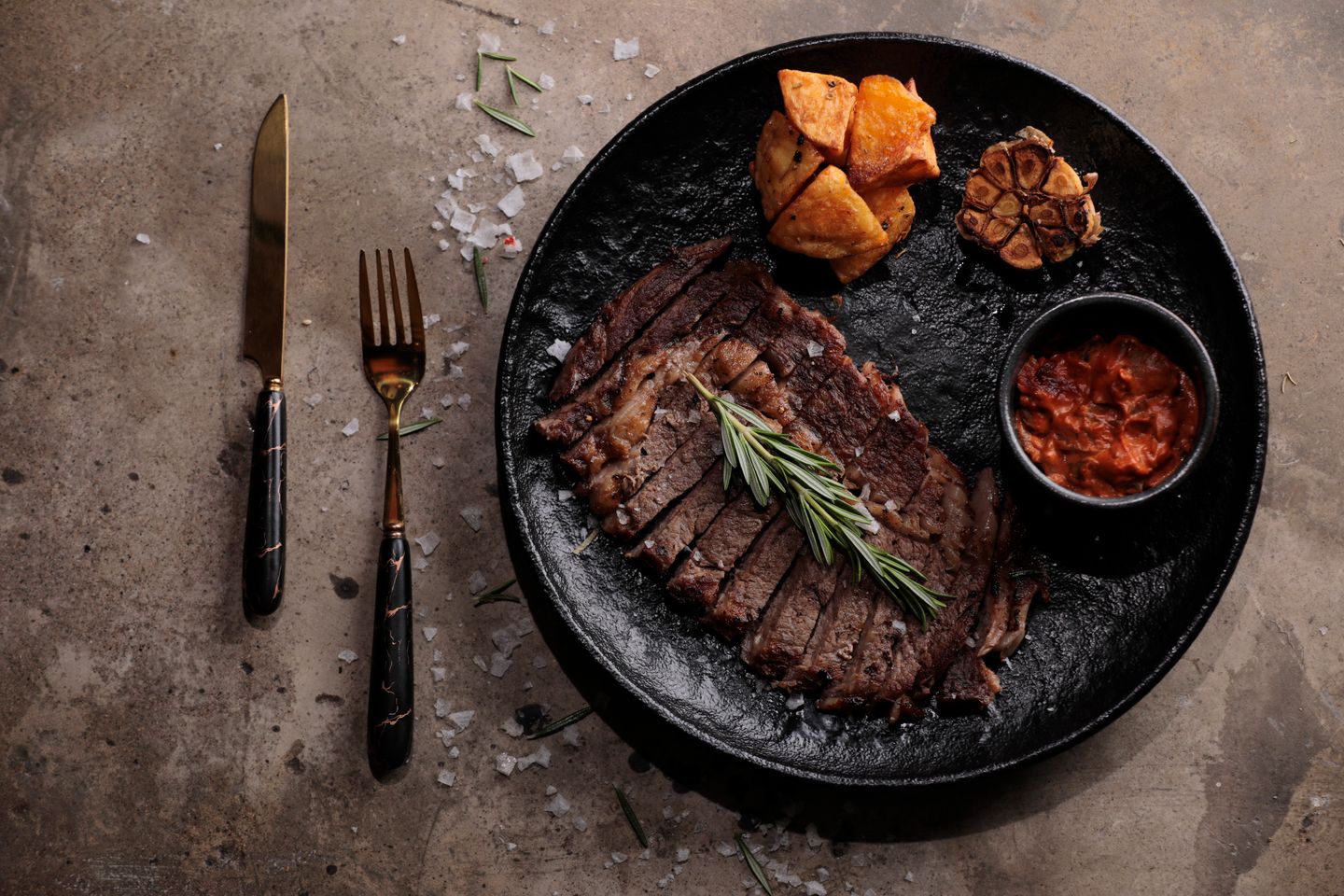 Rib Eye Steak Well Done