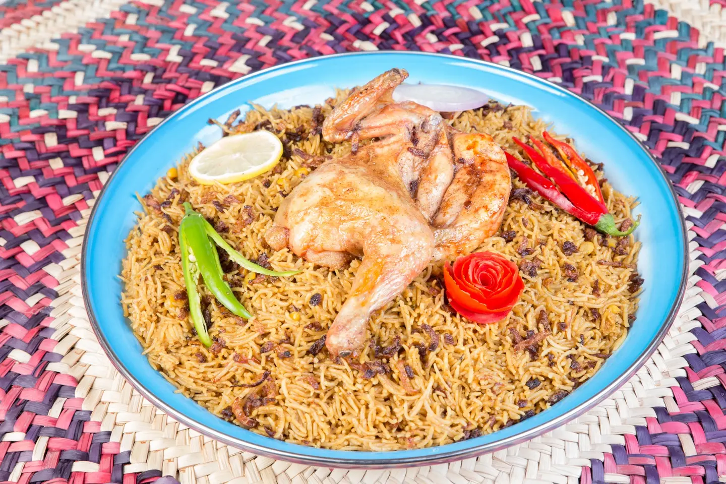 نصف كبسة حساوية دجاج