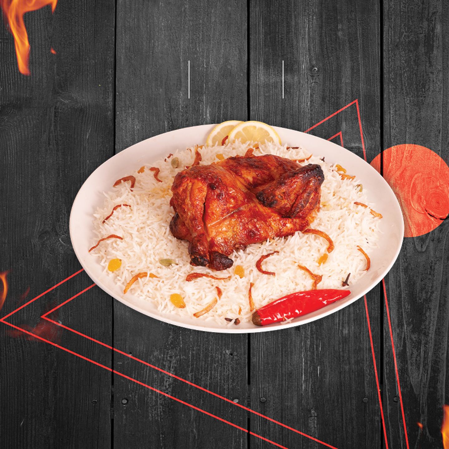 Half Grilled Chicken