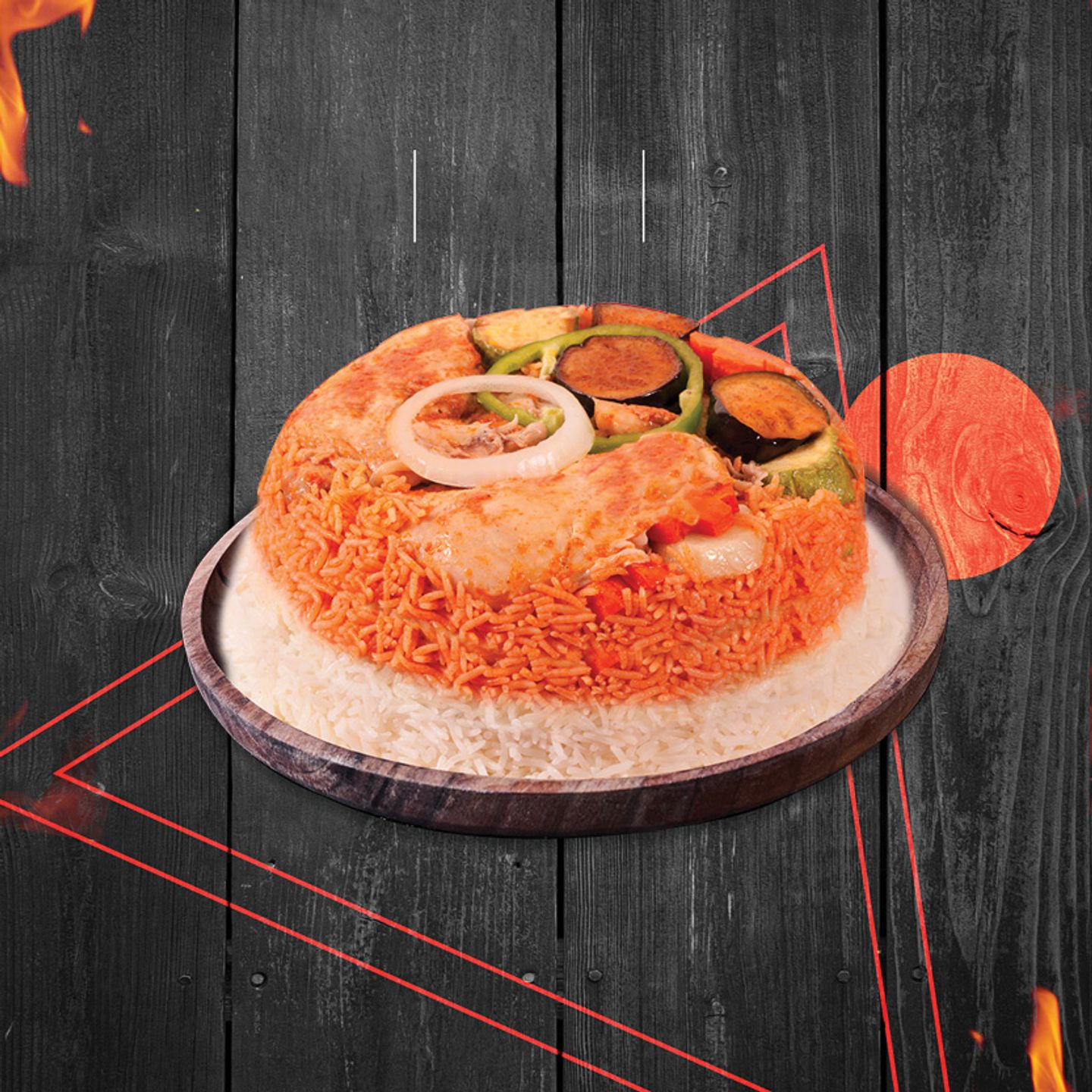 Half Chicken Maqluba