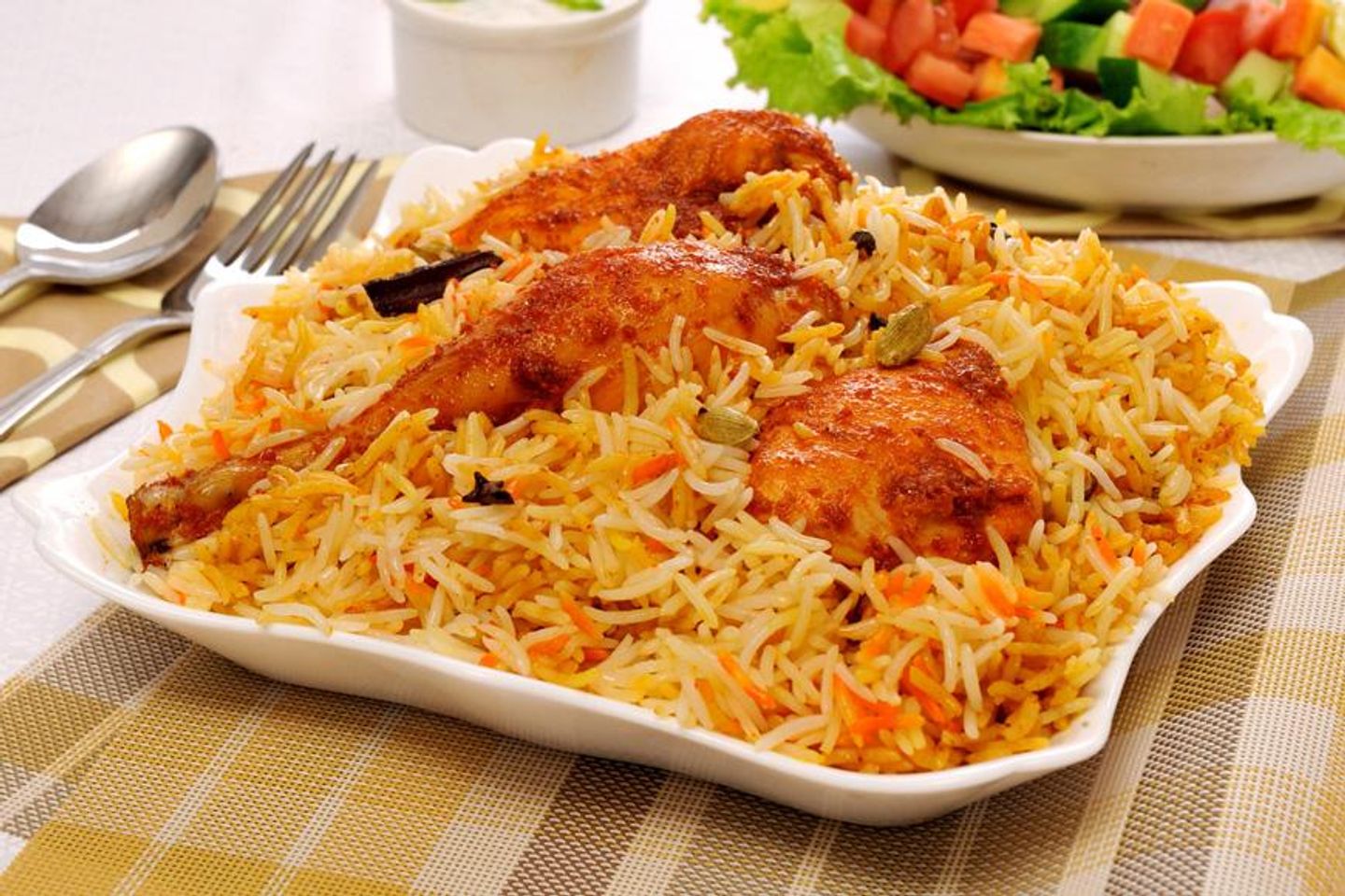 نص حبه برياني مع الرز