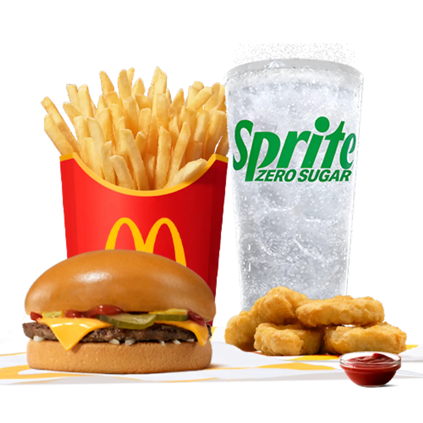 Medium Cheeseburger & 4 Nuggets Meal