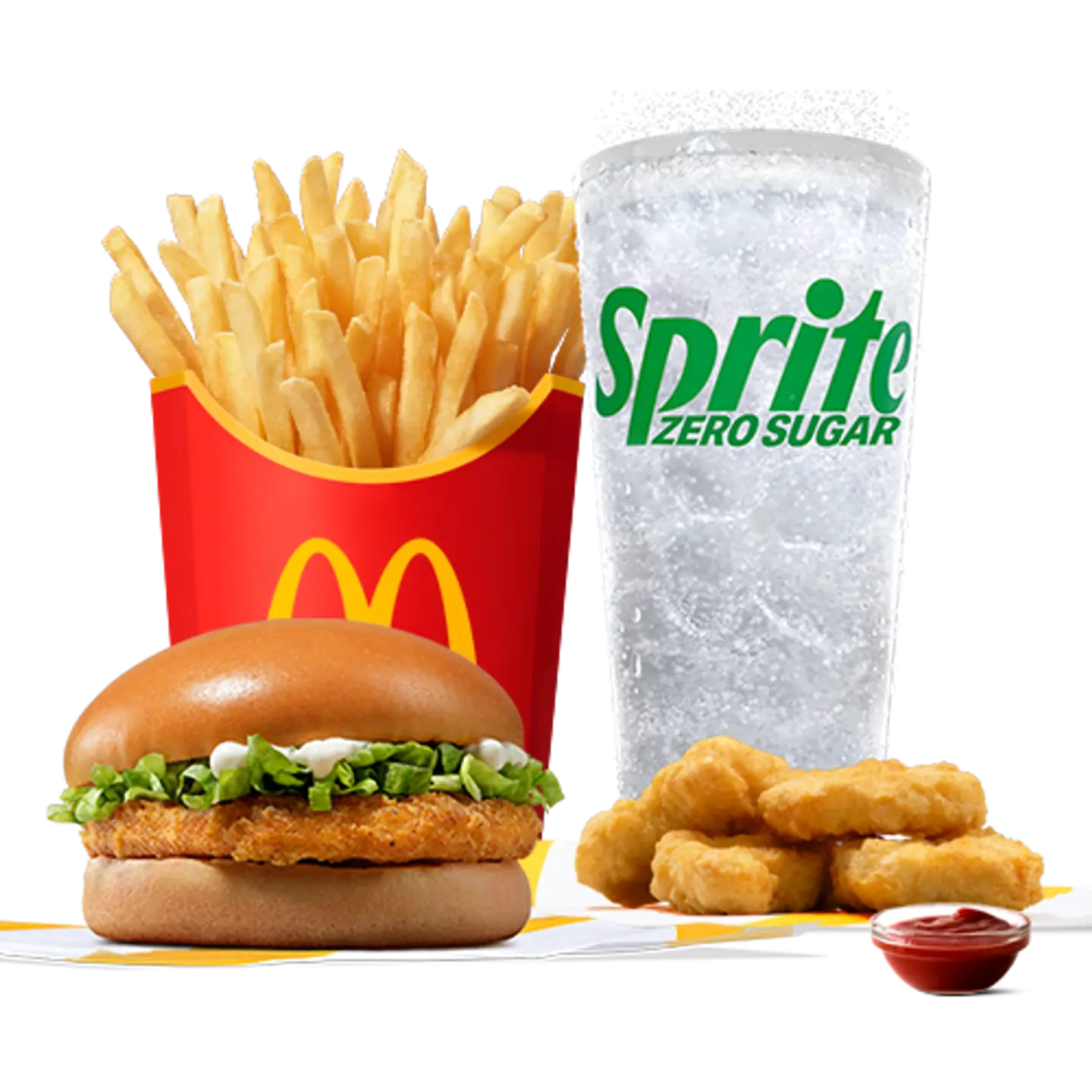 Medium Chickenburger & 4 Nuggets Meal