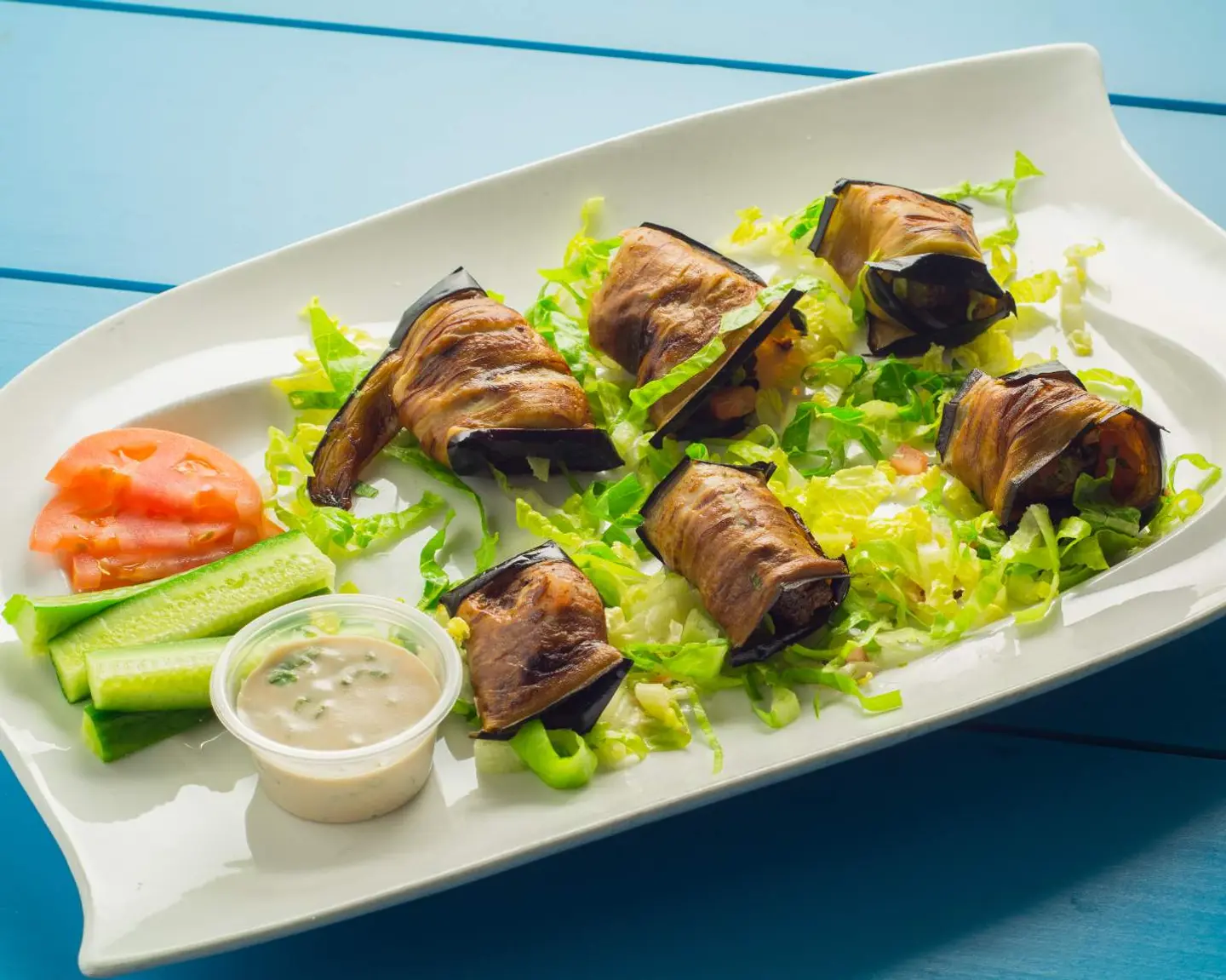 Eggplant Rolls With Falafel