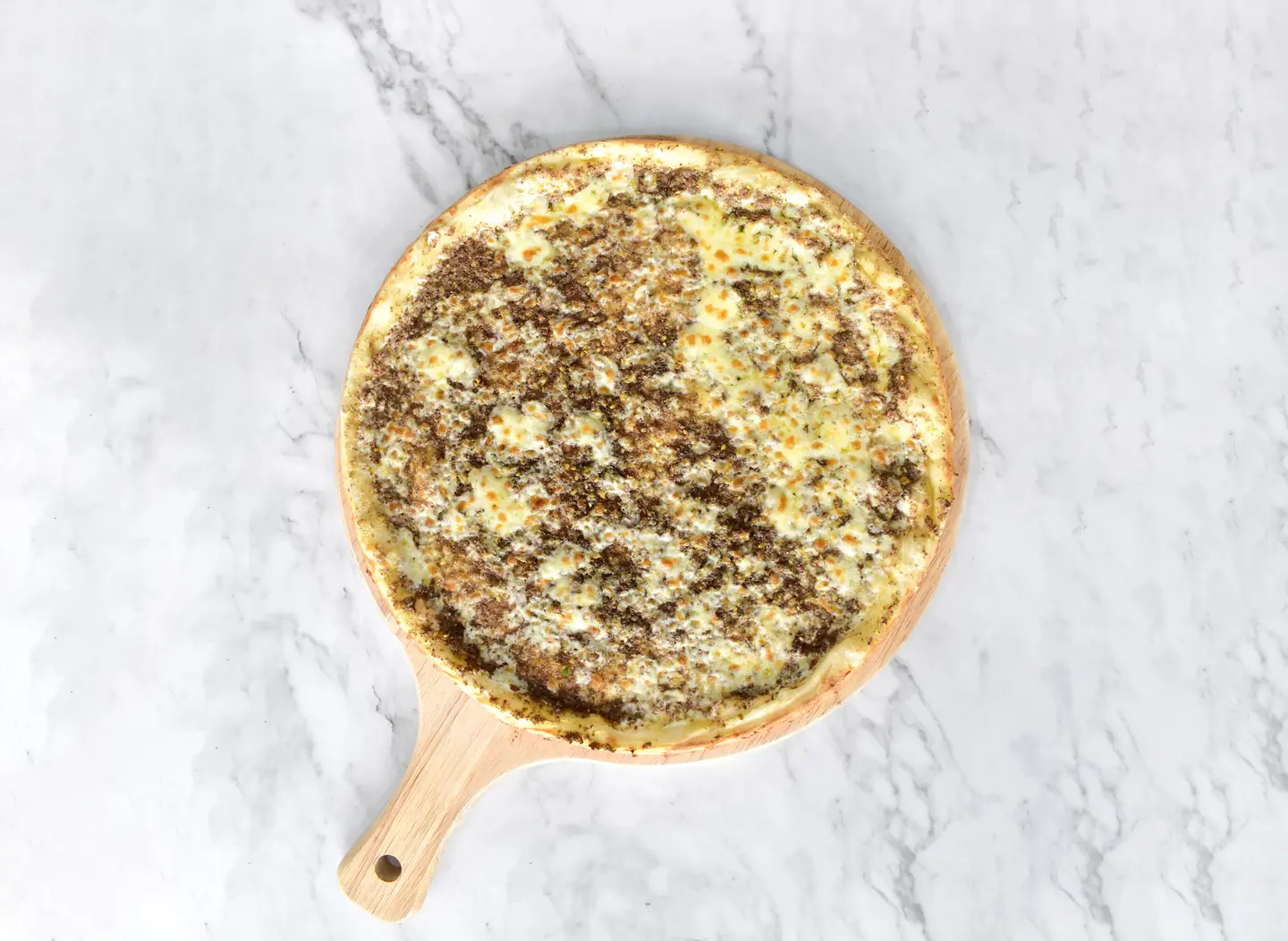 Cheese, Labnah And Thyme Pizza