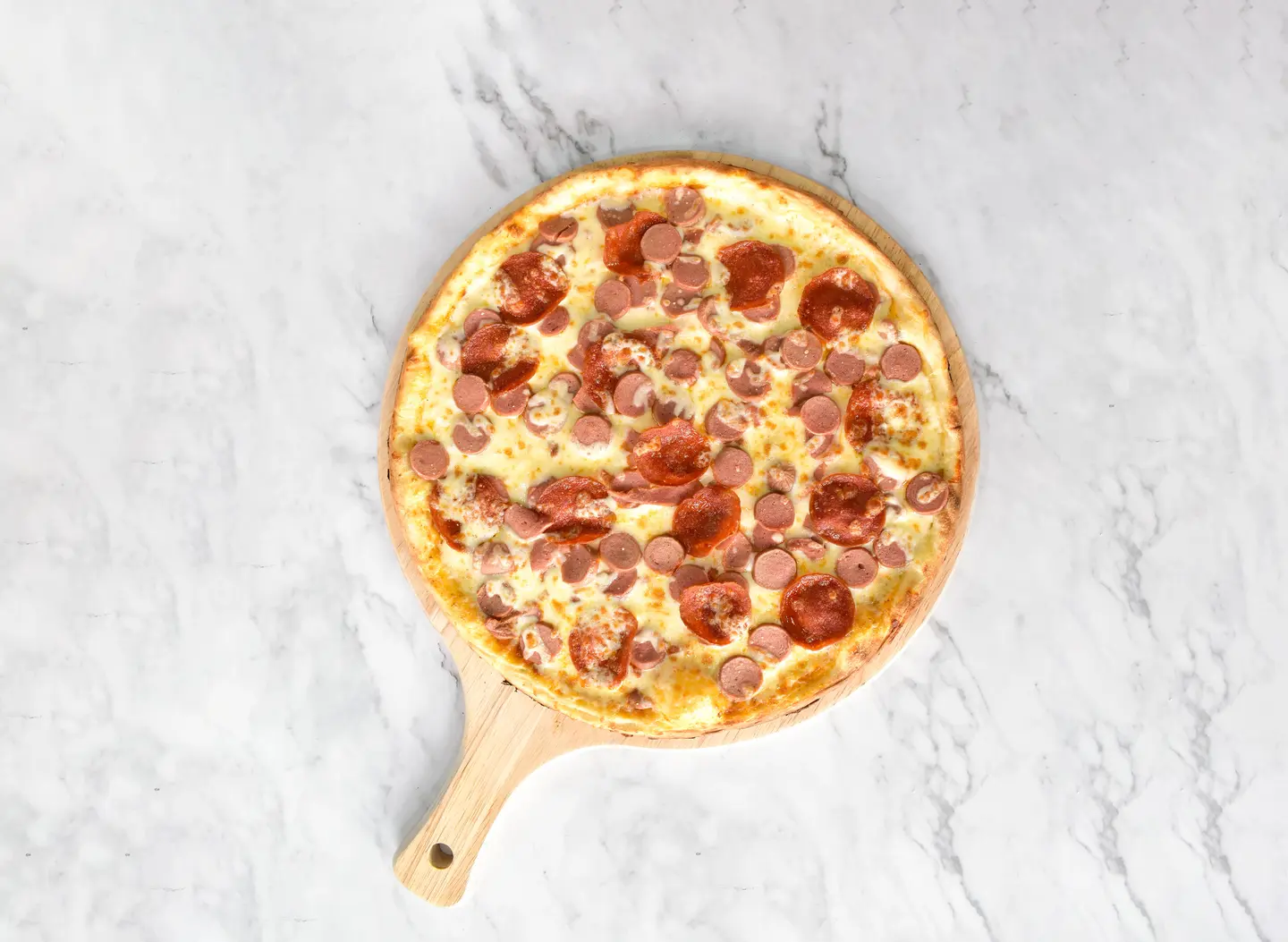 Pepperoni And Hotdog Pizza
