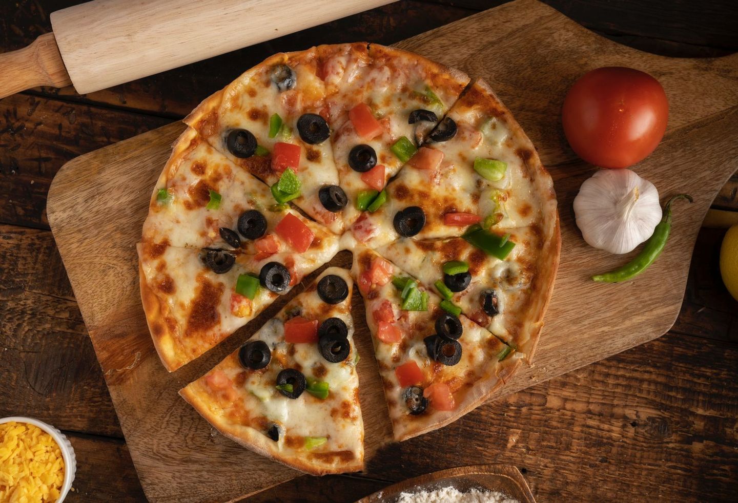 بيتزا خضار - صغير