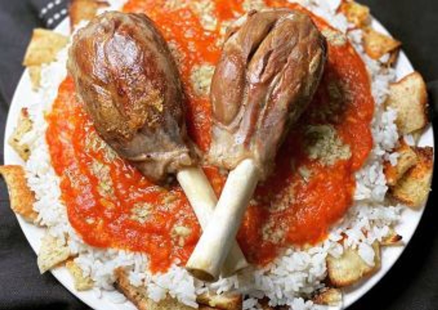 Fatteh With Lamb Shank