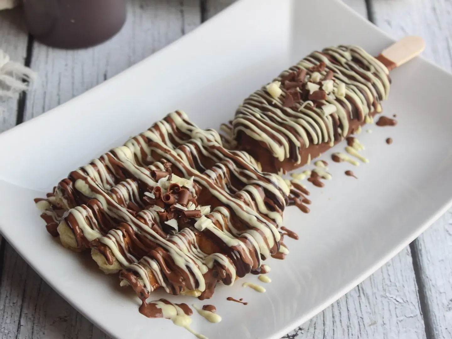 Waffle with Ice Cream Steak