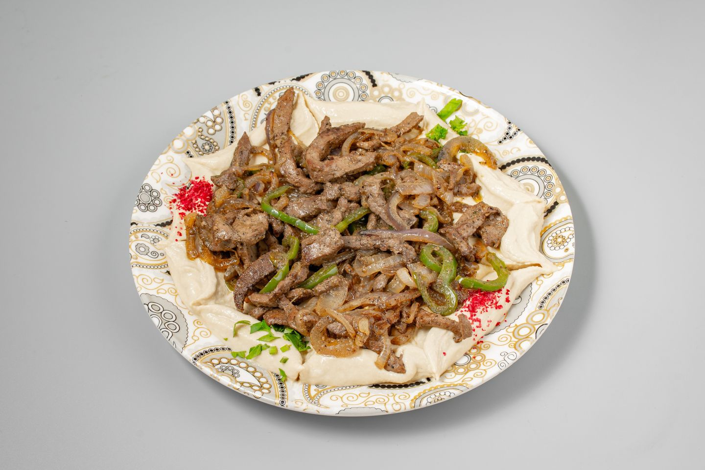 حمص بالكبدة