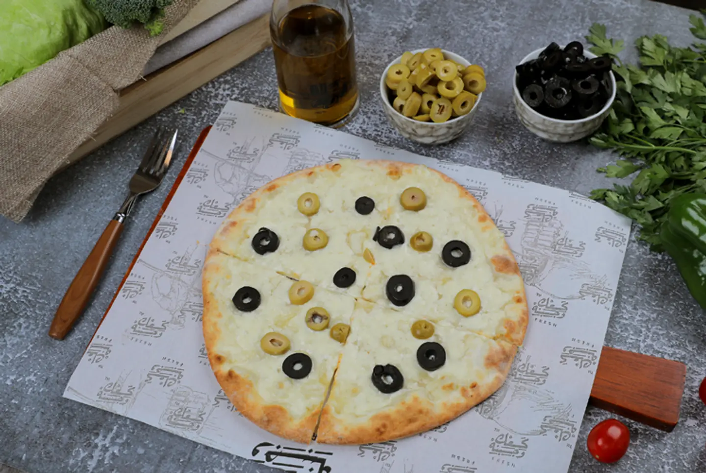 Cheese And Olives Mankousheh