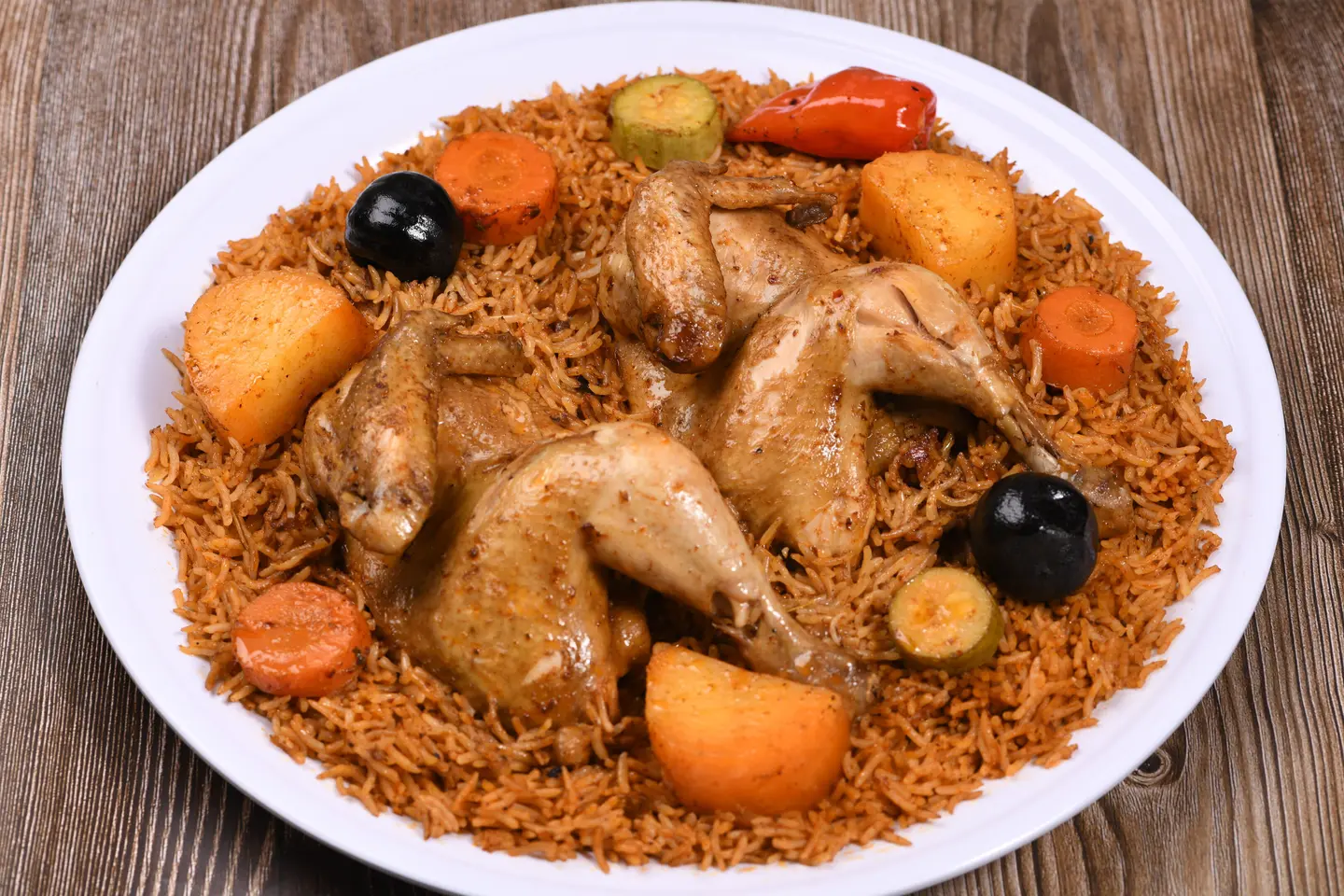 Half Chicken Madghot With Vegetables