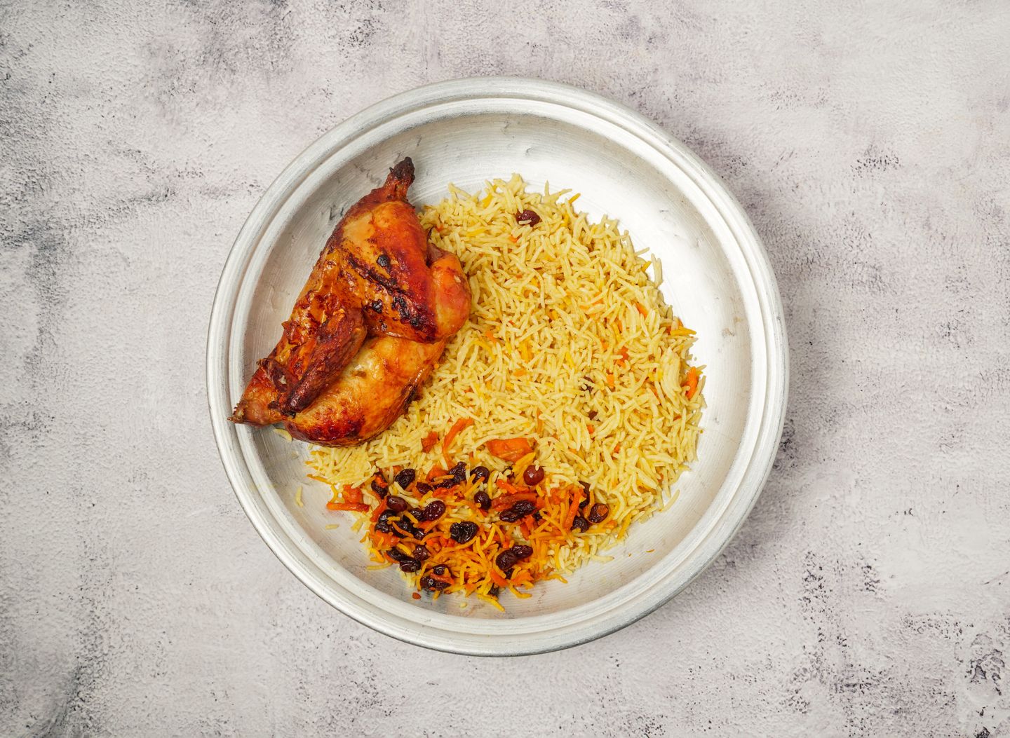 Half Grilled Chicken With Rice