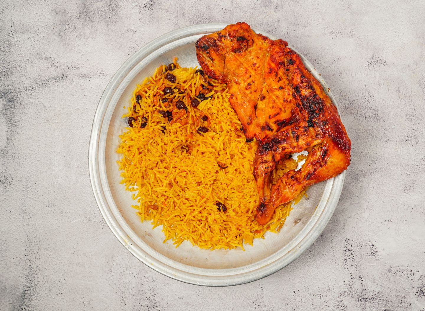 Half Chicken Charcoal With Rice