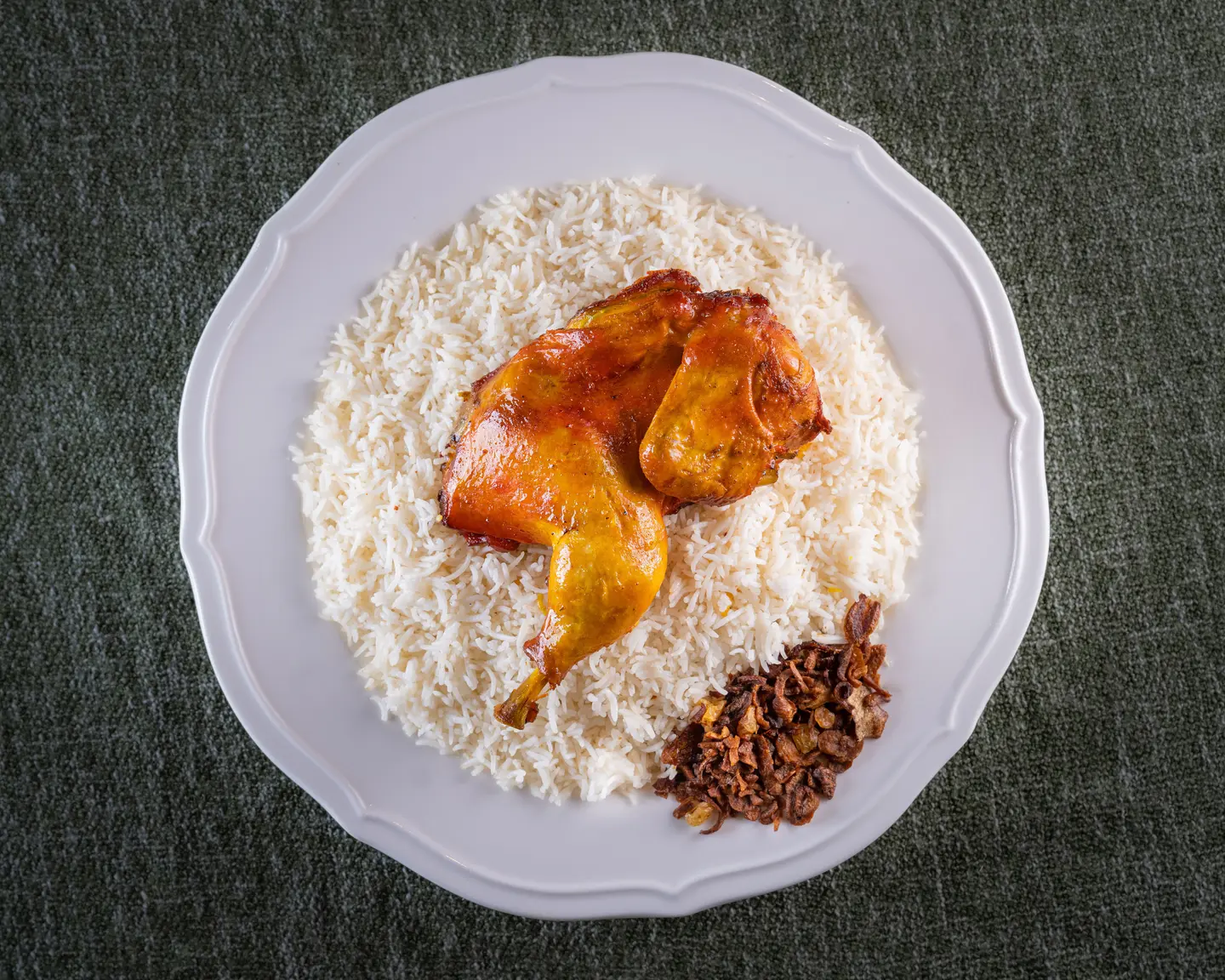 Half White Rice Chicken Mandi