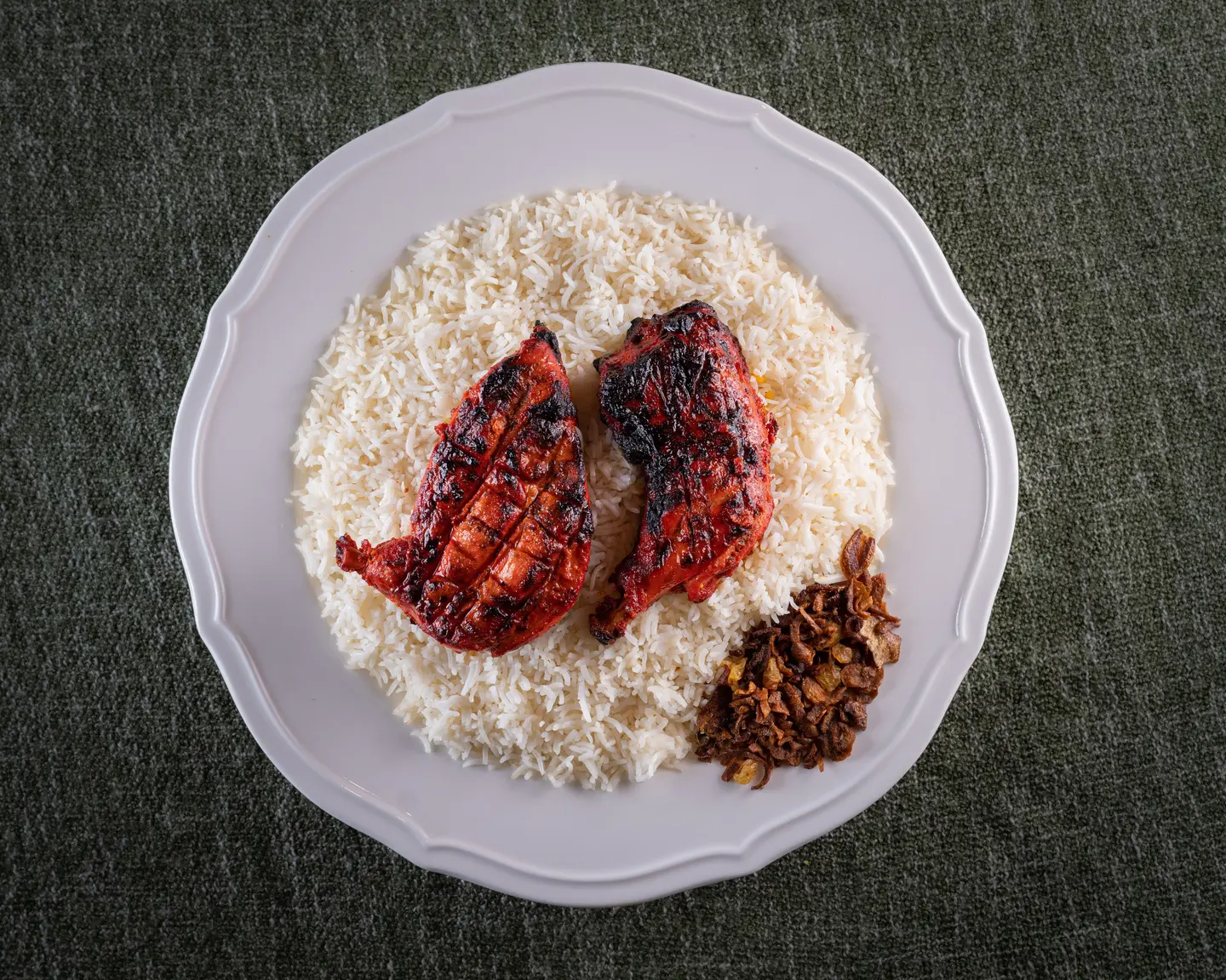 نص تندوري دجاج رز أبيض