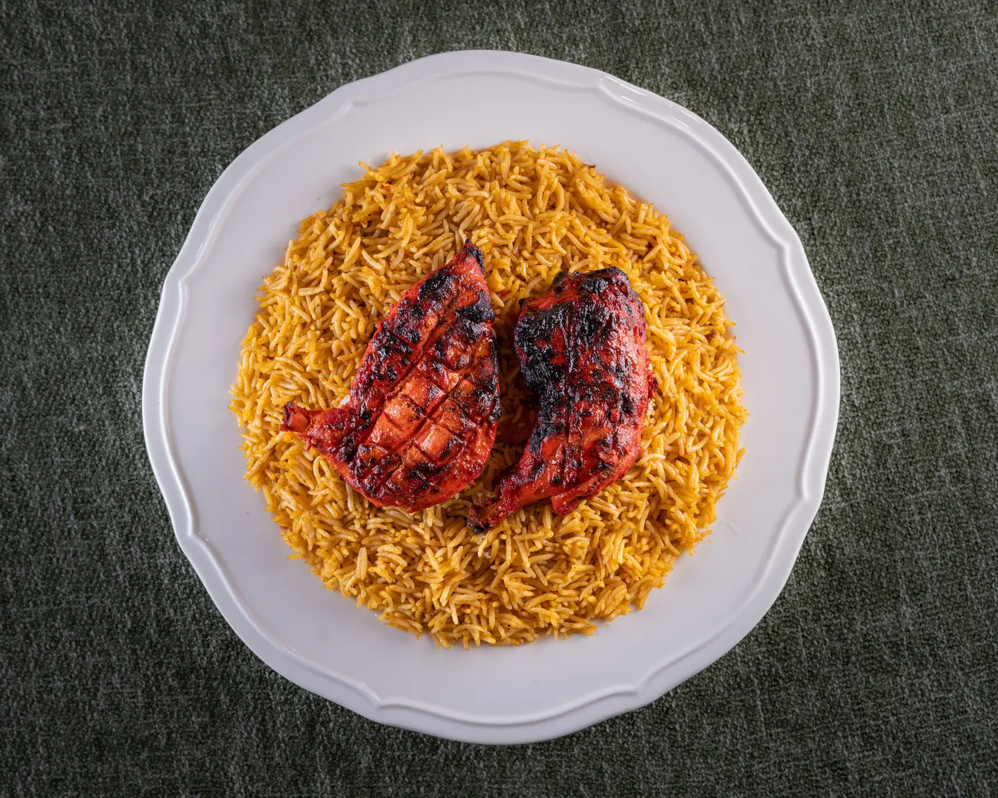 نص تندوري دجاج رز كبسة