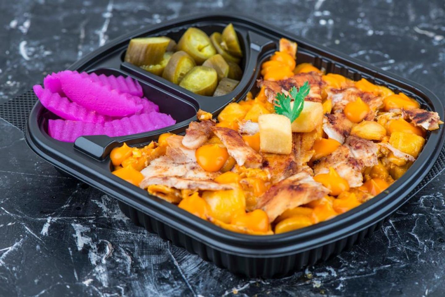 بطاطس مكعبات جبن شيدر