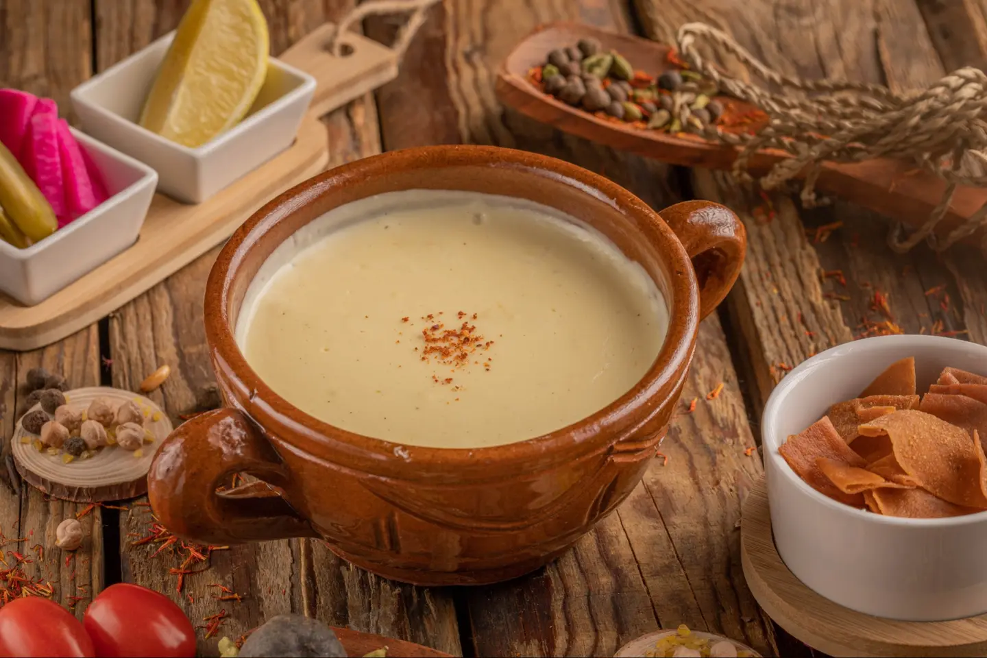 شوربه كريم الدجاج مع الفطر