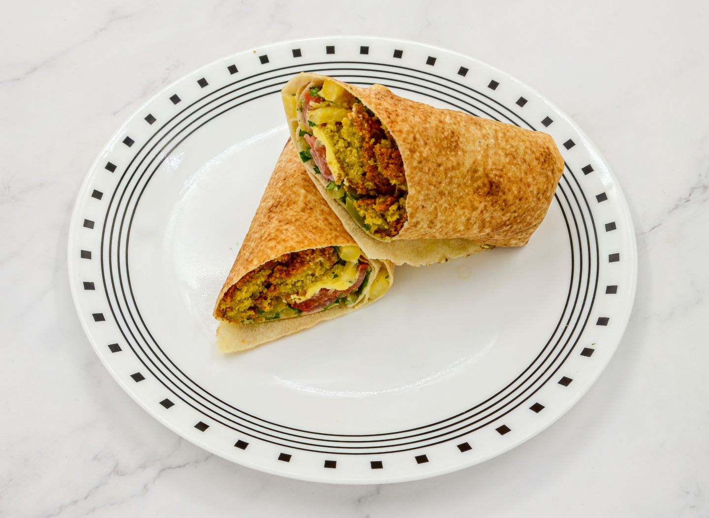 Falafel Sandwich With Eggs