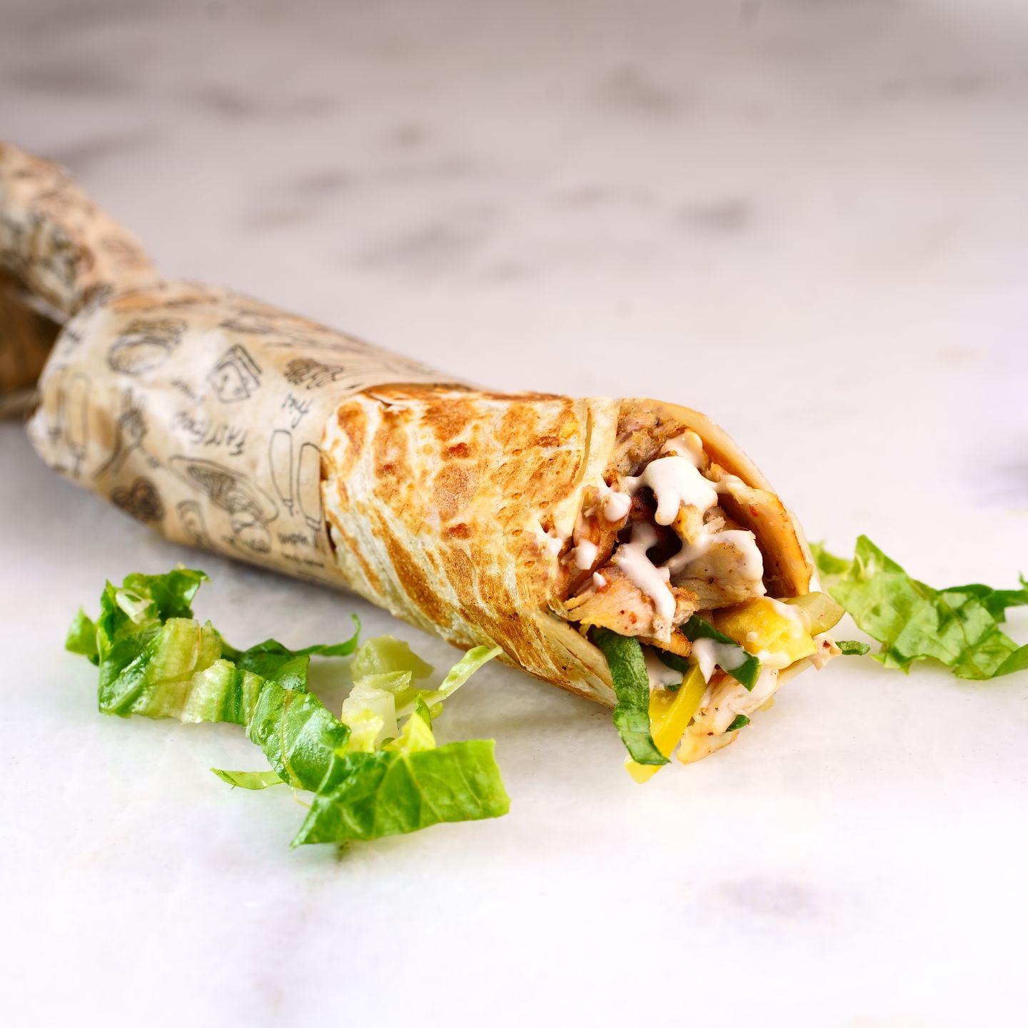 شاورما چباتي دجاج