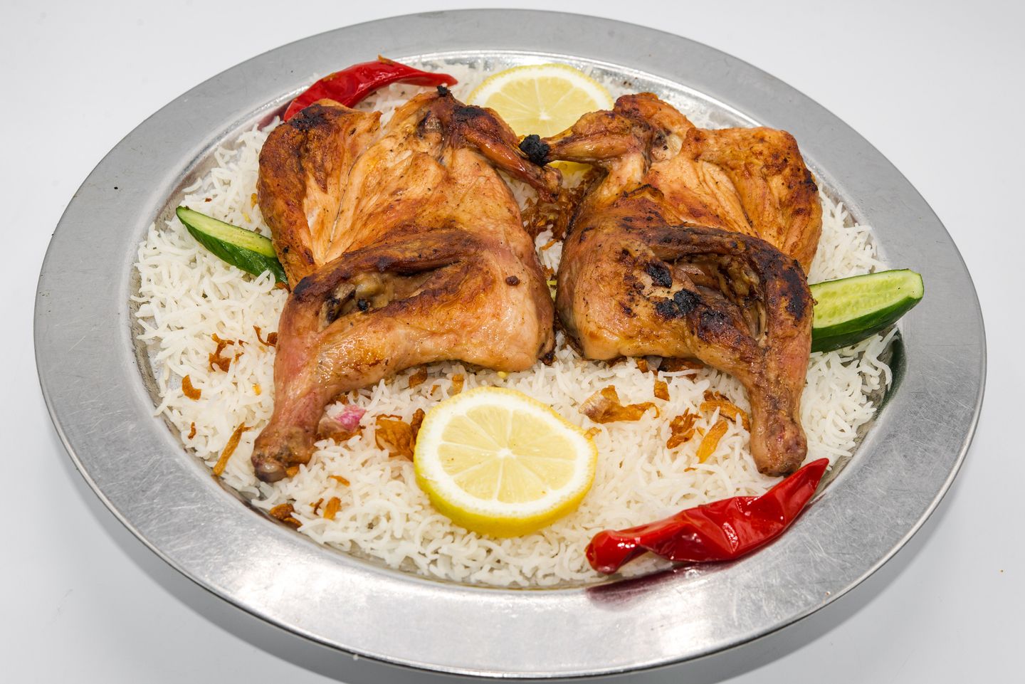 دجاج مظبي (أرز بشاور أو مندي أو مثلوثة) - نصف حبة