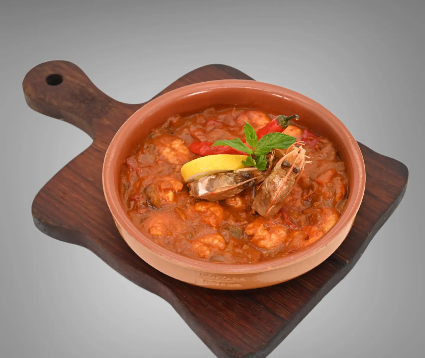 مطبق روبيان بالفخاره