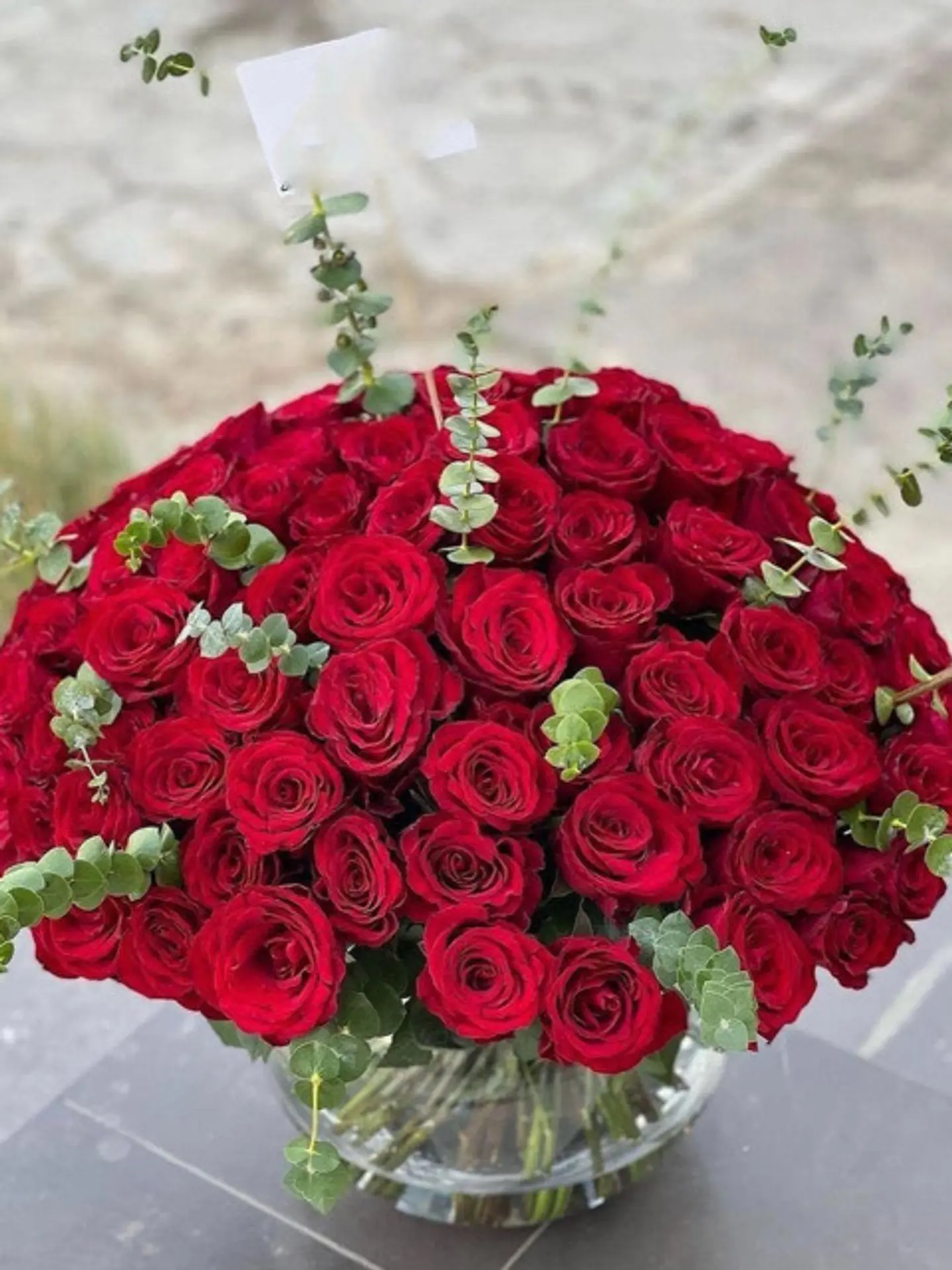 Red Glass Vase