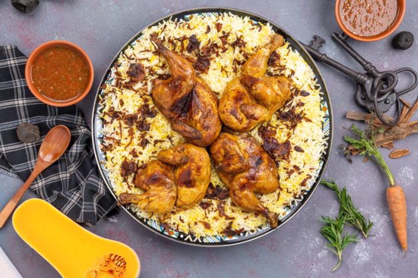 كبسة شعبي دجاج 2 حبة