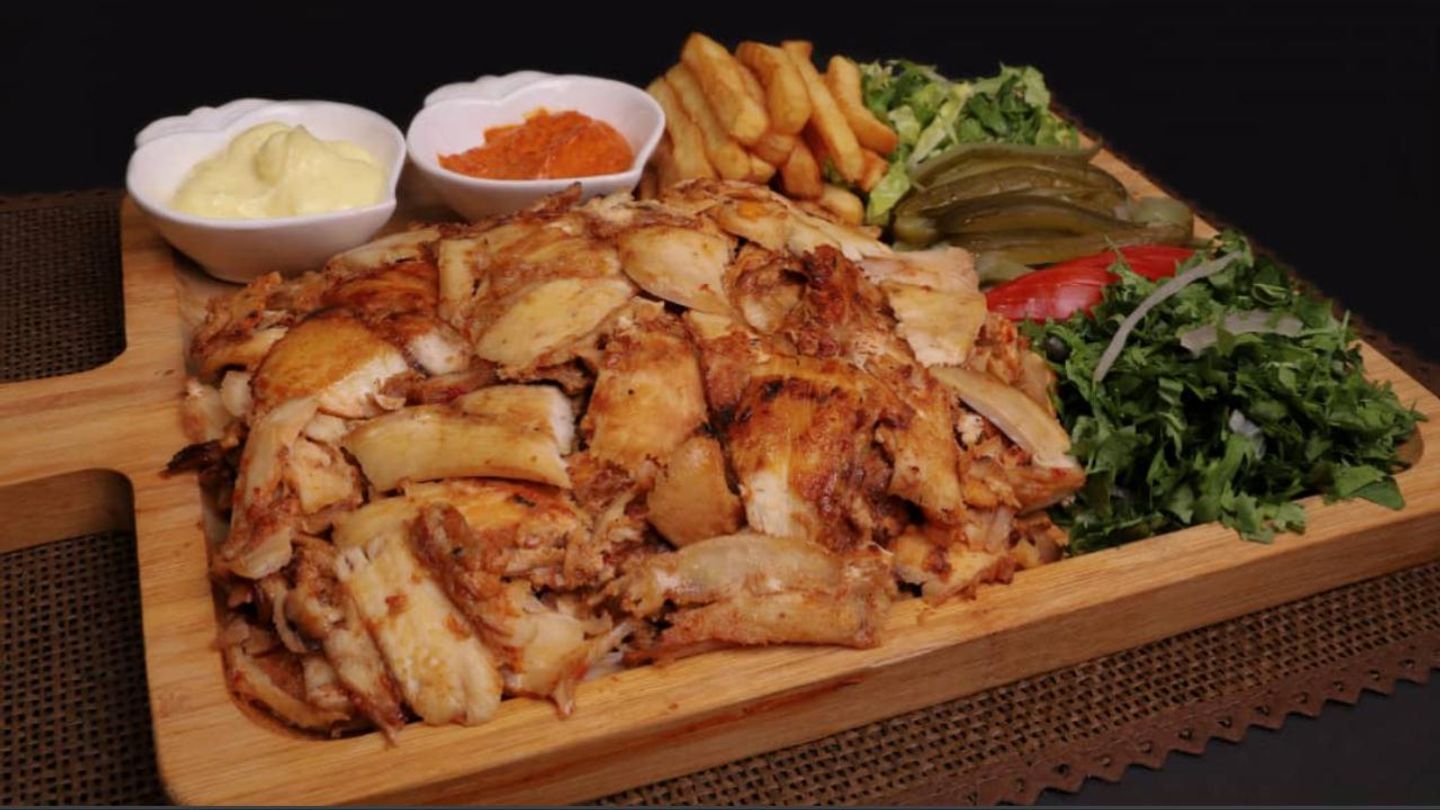 صحن شاورما شرائح