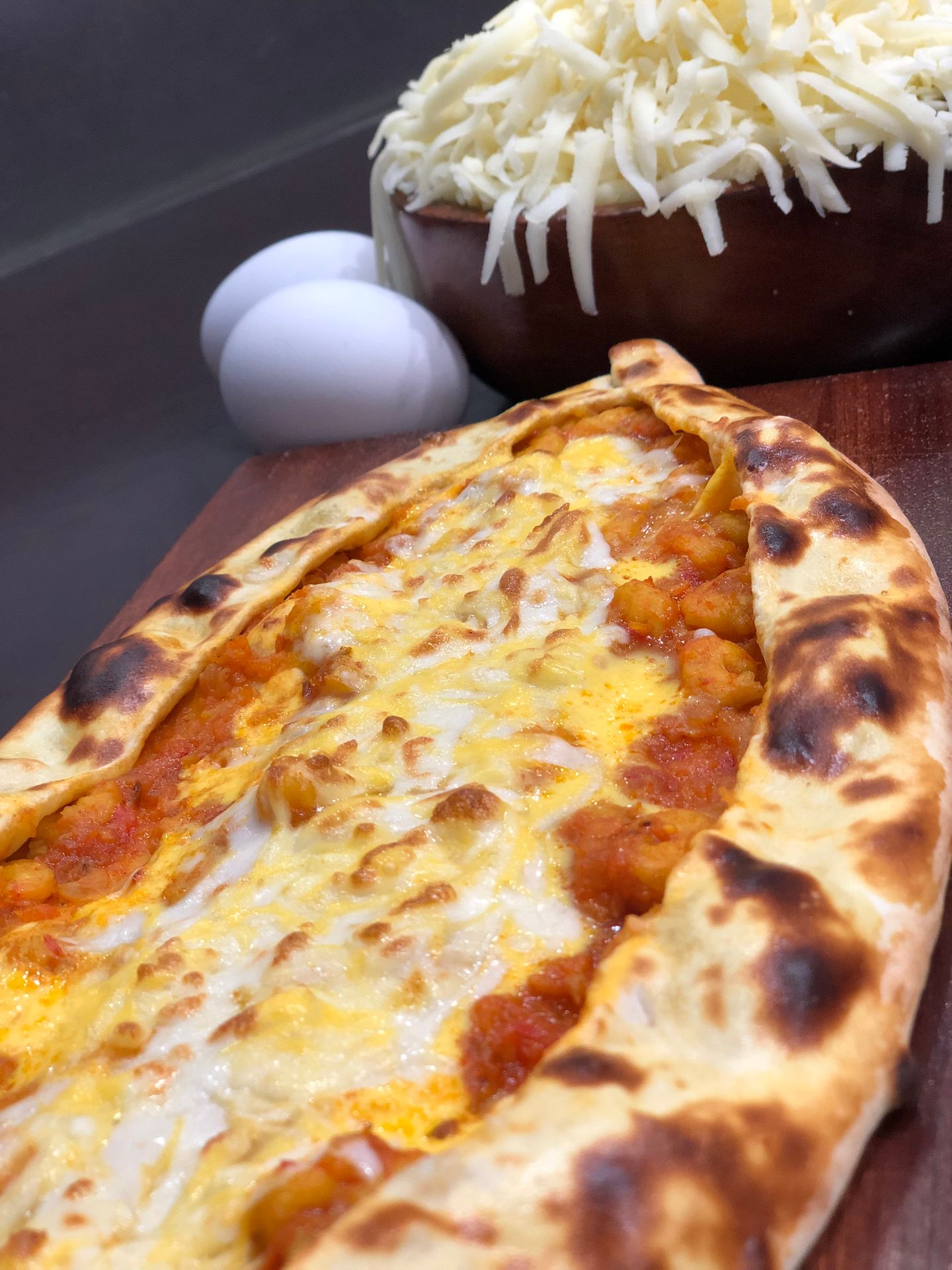 Shrimp With Cheese And Eggs