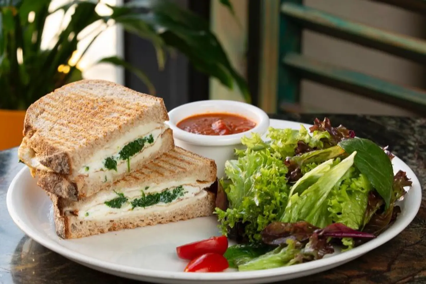 Egg White And Spinach Panini
