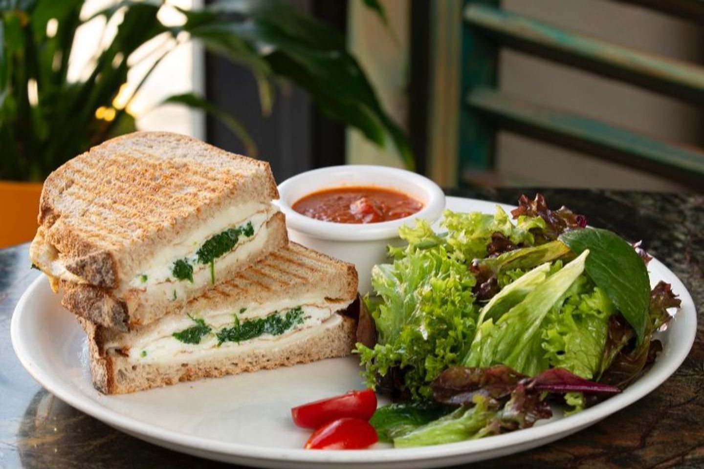 Egg White And Spinach Panini