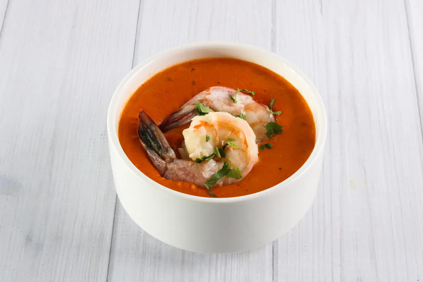 شوربه الطماطم بالثمار البحرية - صغير