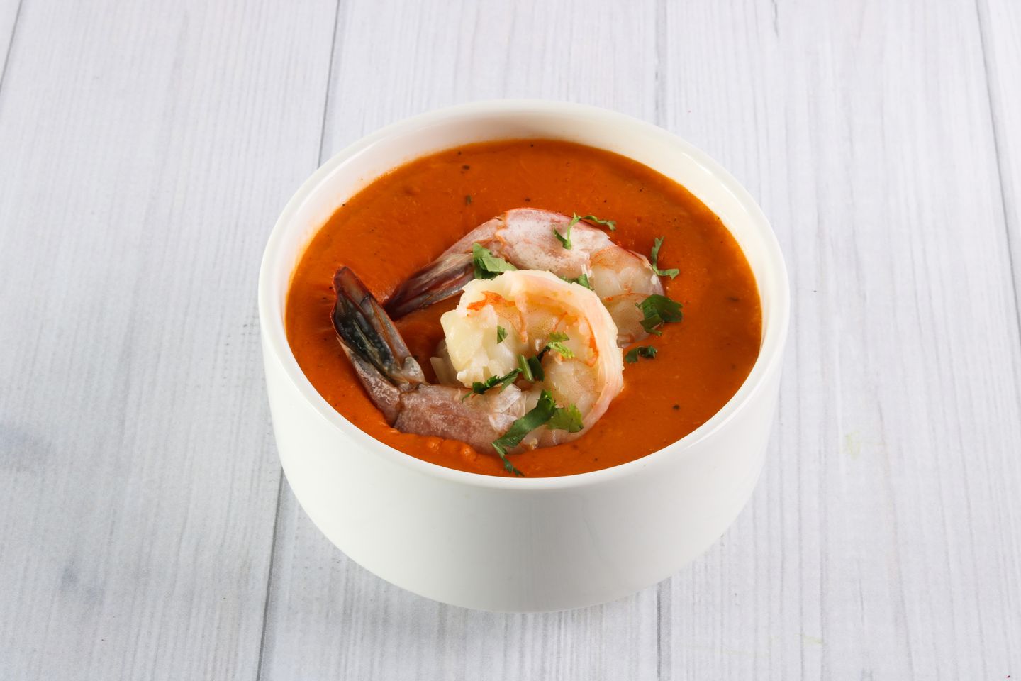 شوربه الطماطم بالثمار البحرية - صغير