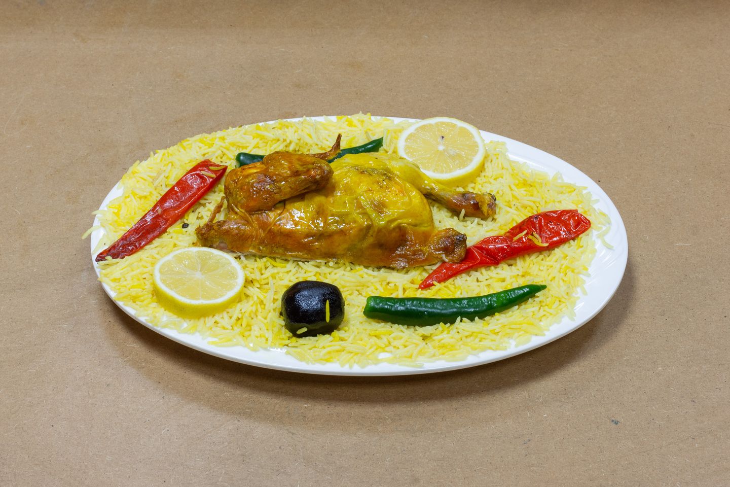 دجاج مندي  - نص حبه