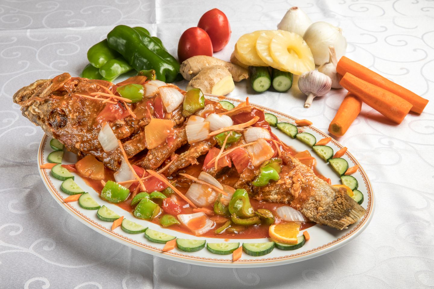 Sweet And Sour Whole Fish (30 Mins In Oven) - Sea Bass