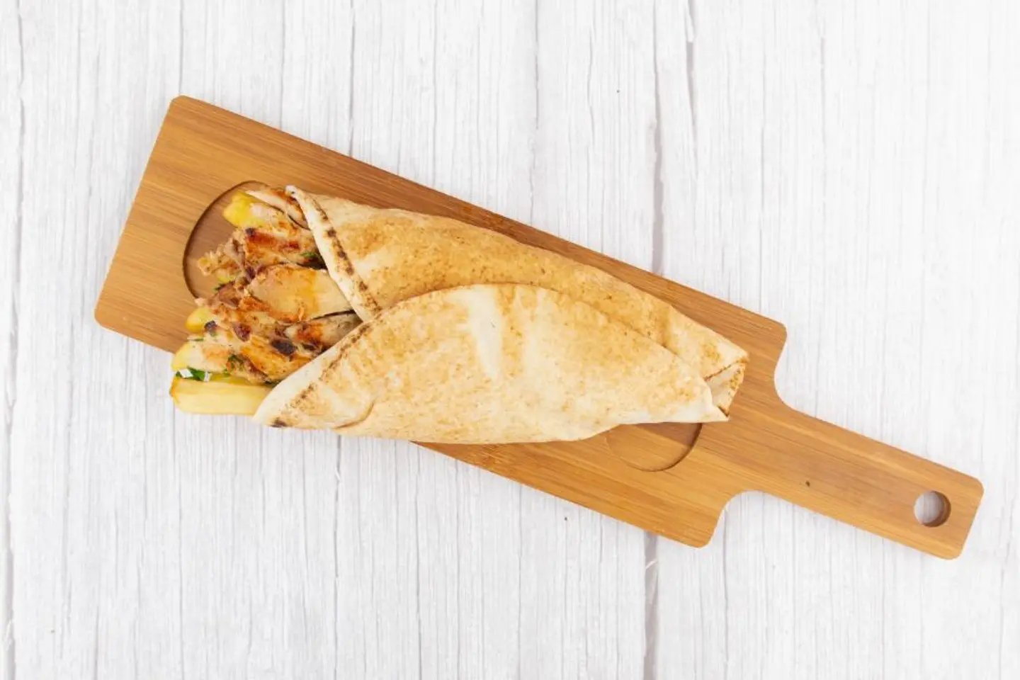 Chicken Shawarma - Lebanese Bread Sandwich