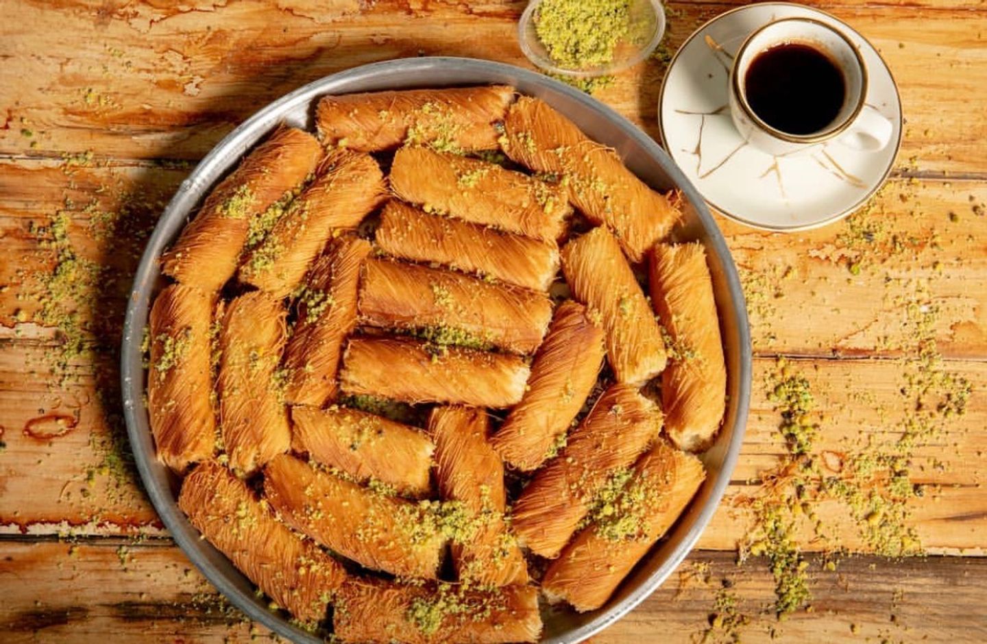 كنافة مبرومة بالقشطة - صغير