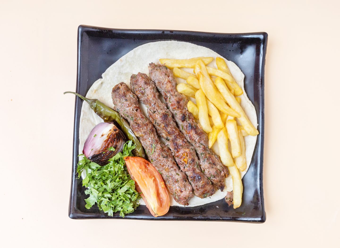 Meat Kebab With Nuts - For One Person