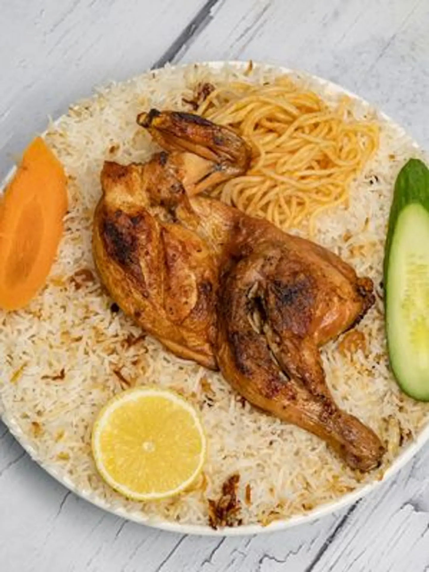 Half Charcoal Chicken - Shabi Rice