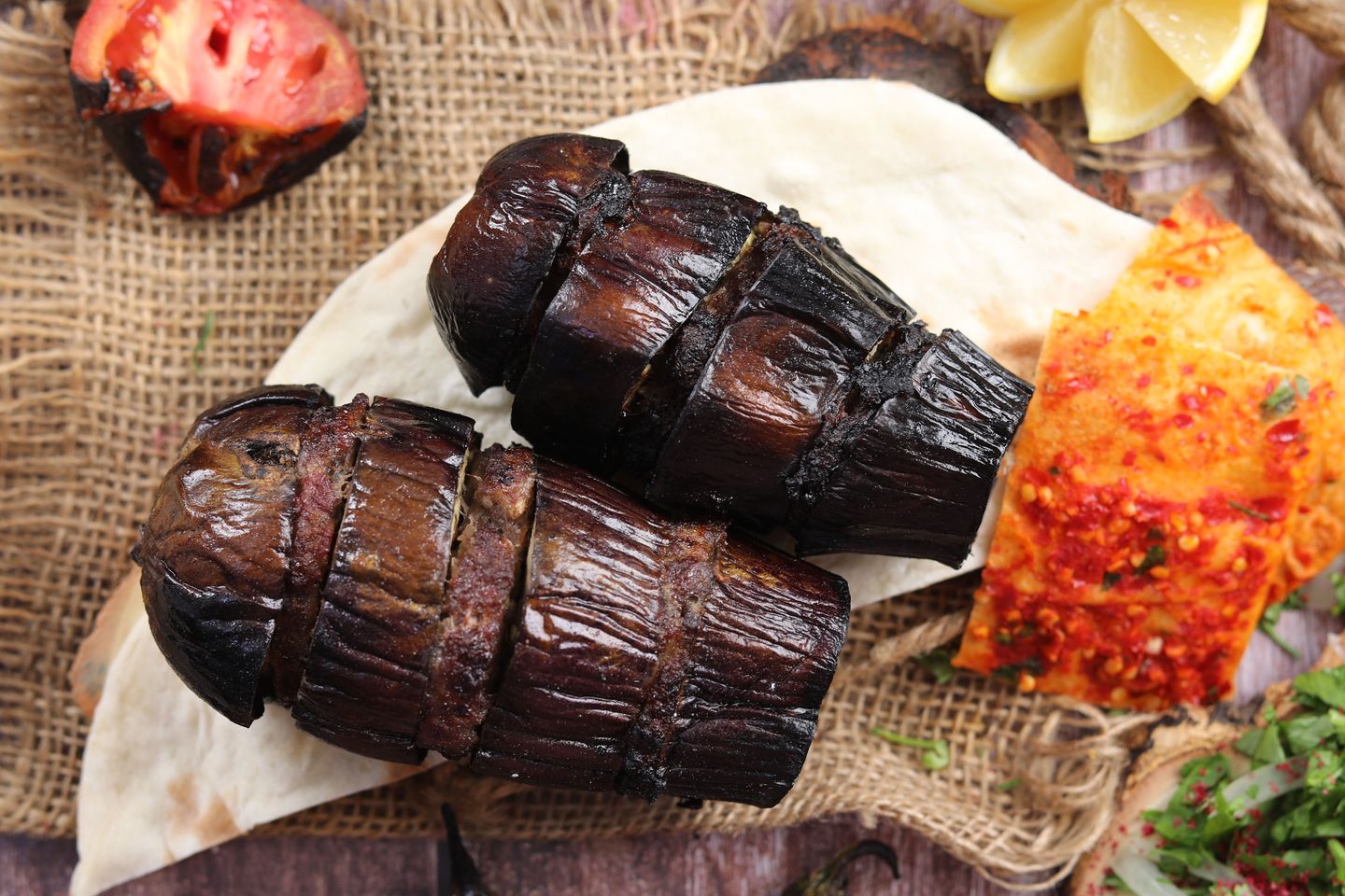 Eggplant Kebab - For One Person