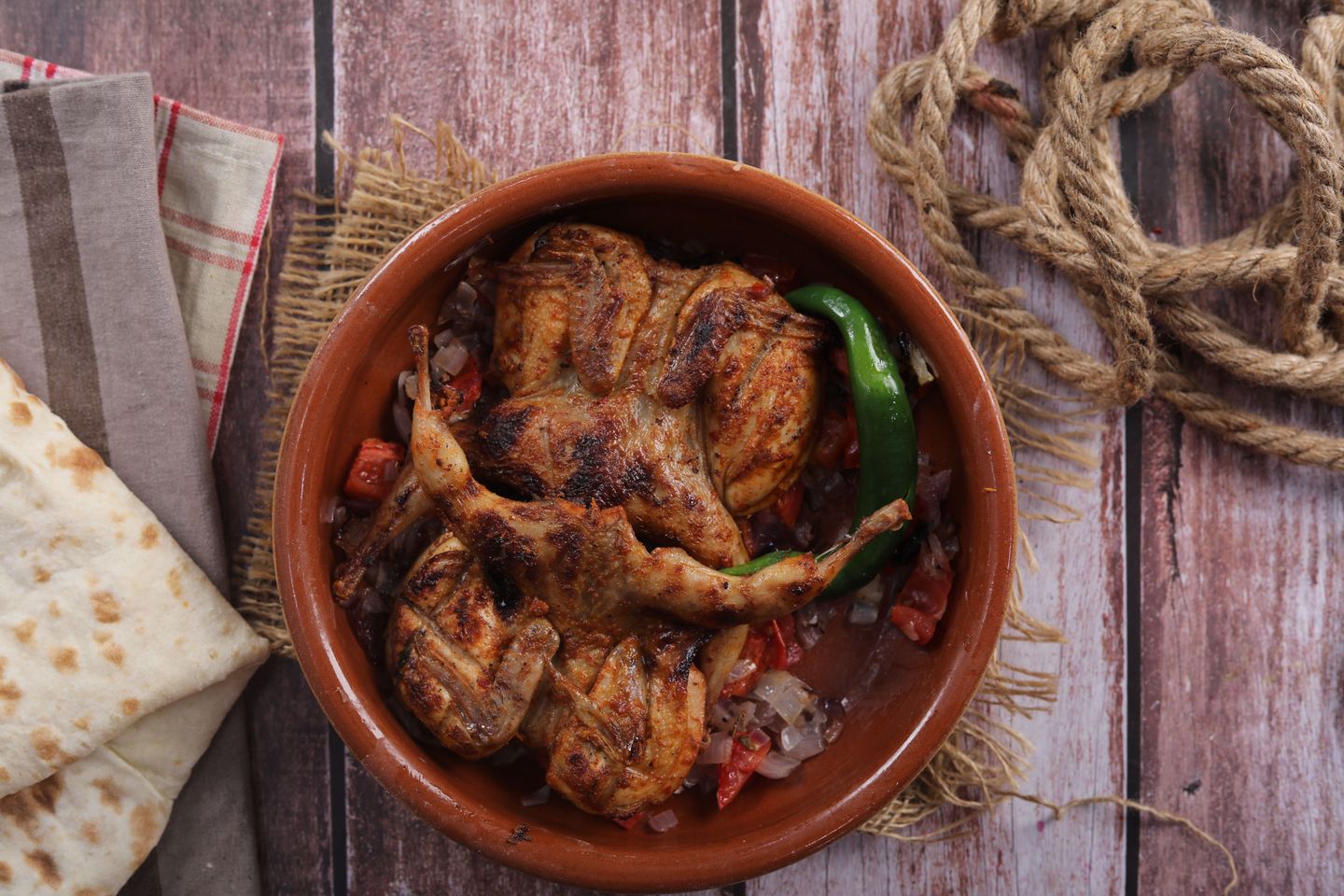 Quail In The Oven - For One Person